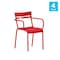 Flash Furniture Red All-Weather Steel Dining Chair, 4PK 4-XU-CH-10318-ARM-RED-GG - alternate 10